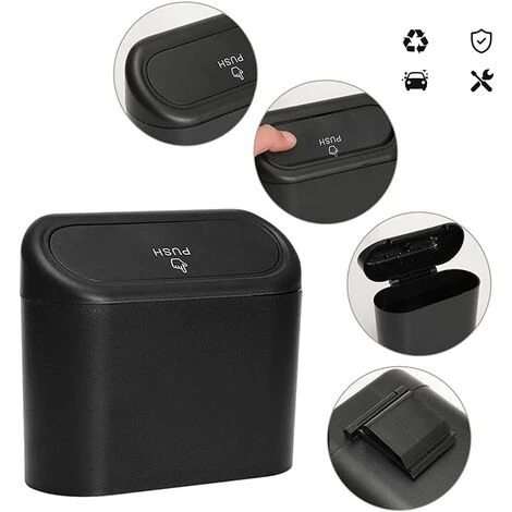 BETTERLIFE Poubelle De Voiture, Poubelle De Voiture Multifonction Avec Couvercle-Poubelle De étanche 4 BETTERLIFE Poubelle De Voiture, Poubelle De Voiture Multifonction Avec Couvercle-Poubelle De étanche – Image 2