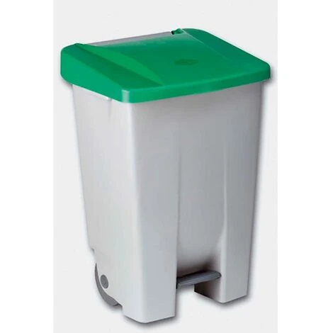 Poubelle à Roulettes Avec Couvercle 80 Lt. En Plastique Vert Denox 23410 3 Poubelle à Roulettes Avec Couvercle 80 Lt. En Plastique Vert Denox 23410