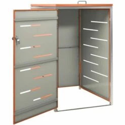 VidaXL Abri Pour Poubelle 69x77,5x115 Cm Inox - Orange -Poubelle Boutique 42298272 4
