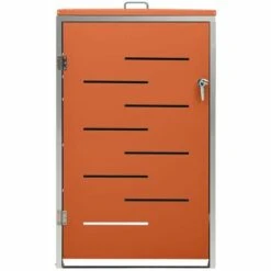 VidaXL Abri Pour Poubelle 69x77,5x115 Cm Inox - Orange -Poubelle Boutique 42298272 5