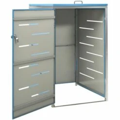 VidaXL Abri Pour Poubelle 69x77,5x115 Cm Inox - Bleu 10 VidaXL Abri Pour Poubelle 69x77,5x115 Cm Inox - Bleu -Poubelle Boutique 42298277 4