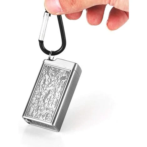 PERLE RARE Cendrier Portable Avec Porte-clés, Mini Cendrier En Métal, Cendrier Portable Extérieur Avec Couvercle (argent 1 Pièce) 4 PERLE RARE Cendrier Portable Avec Porte-clés, Mini Cendrier En Métal, Cendrier Portable Extérieur Avec Couvercle (argent 1 Pièce) â Image 2