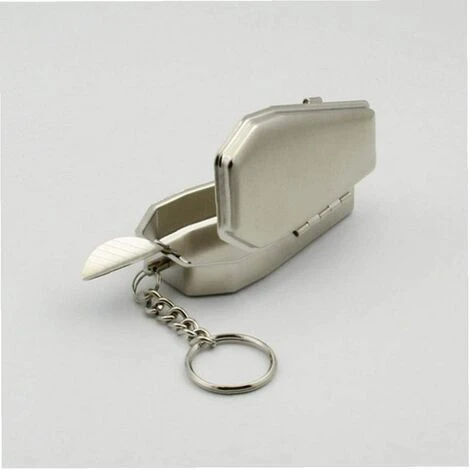 PERLE RARE Porte-clés Cercueil En Métal Cendrier De Poche Portable Cendrier à Cigarettes Extérieur Avec Couvercle à Envoyer à Des Amis (1 Pièce) 4 PERLE RARE Porte-clés Cercueil En Métal Cendrier De Poche Portable Cendrier à Cigarettes Extérieur Avec Couvercle à Envoyer à Des Amis (1 Pièce) – Image 2