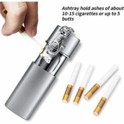 PERLE RARE Cendrier De Poche Déodorant | Cendrier De Voyage-cendrier De Voyage-cendrier à Emporter (noir + Argent 2 Pièces) -Poubelle Boutique 42418849 3