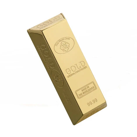 PERLE RARE Mini Cendrier / Cendrier De Poche / Cendrier Portable En Alliage De Zinc, Forme Lingot D'or (doré) 4 PERLE RARE Mini Cendrier / Cendrier De Poche / Cendrier Portable En Alliage De Zinc, Forme Lingot D'or (doré) – Image 2