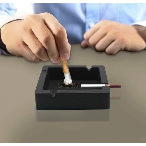 PERLE RARE Cendrier En Silicone Grand Cendrier De Protection De L'environnement Cendrier Anti-goutte Convient Pour Intérieur Et Extérieur, Jardin, Bureau (noir 1pc) 4 PERLE RARE Cendrier En Silicone Grand Cendrier De Protection De L'environnement Cendrier Anti-goutte Convient Pour Intérieur Et Extérieur, Jardin, Bureau (noir 1pc) – Image 2