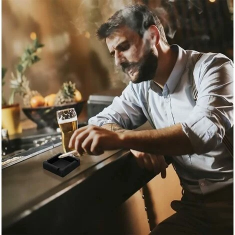 PERLE RARE Cendrier En Silicone Grand Cendrier De Protection De L'environnement Cendrier Anti-goutte Convient Pour Intérieur Et Extérieur, Jardin, Bureau (noir 1pc) 7 PERLE RARE Cendrier En Silicone Grand Cendrier De Protection De L'environnement Cendrier Anti-goutte Convient Pour Intérieur Et Extérieur, Jardin, Bureau (noir 1pc) – Image 5