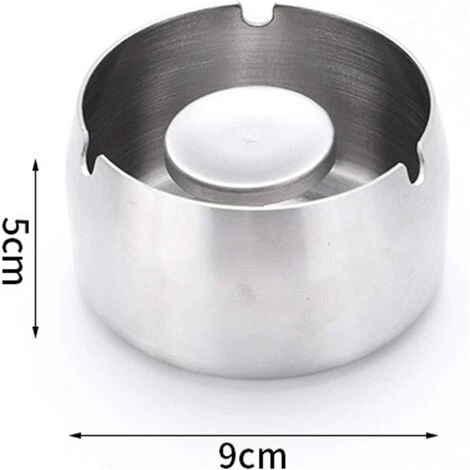 PERLE RARE Cendrier Portable Coupe-vent En Acier Inoxydable Accessoires De Cendrier De Bureau Intérieur Et Extérieur (petit) 5 PERLE RARE Cendrier Portable Coupe-vent En Acier Inoxydable Accessoires De Cendrier De Bureau Intérieur Et Extérieur (petit) â Image 3