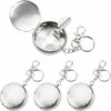 PERLE RARE Cendrier De Poche Portable 4 Pièces, Cendrier De Voiture, Mini Cendrier En Acier Inoxydable Avec Porte-clés Et Fumeur, Cendrier Moderne Pour L'extérieur -Poubelle Boutique 42423012 1