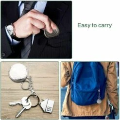 PERLE RARE Cendrier De Poche Portable 4 Pièces, Cendrier De Voiture, Mini Cendrier En Acier Inoxydable Avec Porte-clés Et Fumeur, Cendrier Moderne Pour L'extérieur -Poubelle Boutique 42423012 5