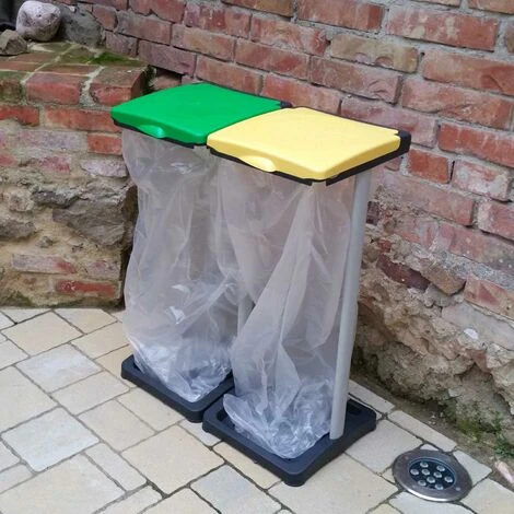 IDRALITE Porte-sac à Poubelle Bis Porte-sac à Ordures Pour Collecte Séparée 5 IDRALITE Porte-sac à Poubelle Bis Porte-sac à Ordures Pour Collecte Séparée – Image 3