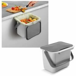 Poubelle Idéal Pour Le Plan De Travail - 4L - Avec Couvercle Metaltex -Poubelle Boutique 43486872 4