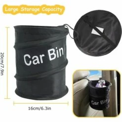 BRIDAY Poubelle De Voiture Poubelle De Voiture Pliable Pop-up Sac Poubelle Étanche Universel Voyager Portable Poubelle De Voiture Organisateur De Voiture Ordures Litière Rangement Collection -Poubelle Boutique 44928835 5
