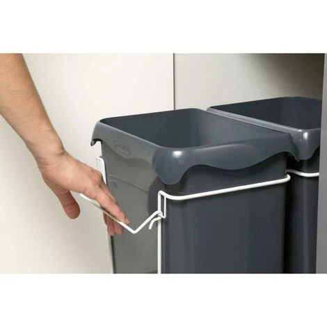 Rossignol - Poubelle De Tri Sélectif 2 Bacs 2x14L EASYTRI - Gris 4 Rossignol - Poubelle De Tri Sélectif 2 Bacs 2x14L EASYTRI - Gris – Image 2