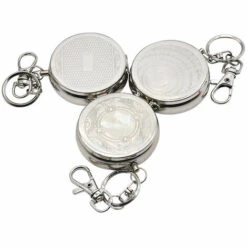 Cendrier De Poche Portable Cendrier À Cigarettes Cendrier À Cigarettes Mini Cendrier En Acier Inoxydable Avec Porte-Clés, 5*5cm Fontainebleau Argent 3Pcs（Couleur Aléatoire）