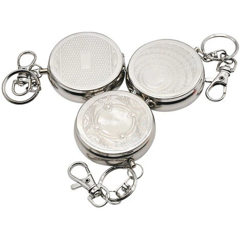 Cendrier De Poche Portable Cendrier À Cigarettes Cendrier À Cigarettes Mini Cendrier En Acier Inoxydable Avec Porte-Clés, 5*5cm Fontainebleau Argent 3Pcs(Couleur Aléatoire) 3 Cendrier De Poche Portable Cendrier À Cigarettes Cendrier À Cigarettes Mini Cendrier En Acier Inoxydable Avec Porte-Clés, 5*5cm Fontainebleau Argent 3Pcs(Couleur Aléatoire)