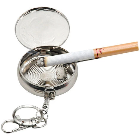 Cendrier De Poche Portable Cendrier À Cigarettes Cendrier À Cigarettes Mini Cendrier En Acier Inoxydable Avec Porte-Clés, 5*5cm Fontainebleau Argent 3Pcs(Couleur Aléatoire) 6 Cendrier De Poche Portable Cendrier À Cigarettes Cendrier À Cigarettes Mini Cendrier En Acier Inoxydable Avec Porte-Clés, 5*5cm Fontainebleau Argent 3Pcs(Couleur Aléatoire) – Image 4