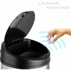 Kesser® Poubelle à Capteur Automatique Corbeille à Papier En ACIER INOXYDABLE -Poubelle Boutique 50752918 3