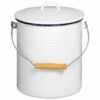 KARL KRÜGER Karl Krüger Mülleimer Mit Deckel 5l Emailliert Weiß -Poubelle Boutique 51516820 1