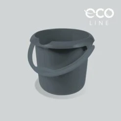 KEEEPER Poubelle Polyvalente ECO (eau Ou Poubelle) Avec échelle De Mesure Intégrée Et Poignée Ergonomique, 5 L, Mika, Gris