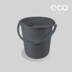 KEEEPER Poubelle Polyvalente ECO (eau Ou Poubelle) Avec échelle De Mesure Intégrée Et Poignée Ergonomique, 10 L, Mika, Gris