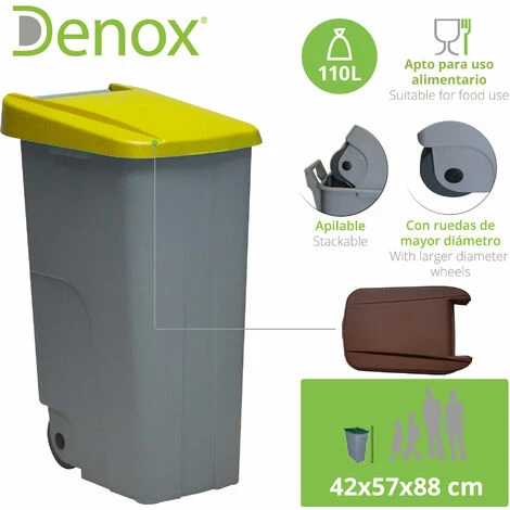 DENOX Pack De Recyclage Reciclo Fermé 4 X 110 L 4 Couleurs 4 DENOX Pack De Recyclage Reciclo Fermé 4 X 110 L 4 Couleurs – Image 2