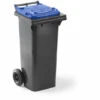 CRAEMER Conteneur à Déchets En Plastique Conforme à La Norme DIN EN 840 - Capacité 80 L - Anthracite, Couvercle Bleu 1 CRAEMER Conteneur à Déchets En Plastique Conforme à La Norme DIN EN 840 - Capacité 80 L - Anthracite, Couvercle Bleu -Poubelle Boutique 52056956 1