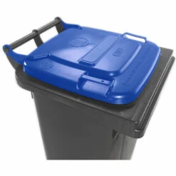 CRAEMER Conteneur à Déchets En Plastique Conforme à La Norme DIN EN 840 - Capacité 80 L - Anthracite, Couvercle Bleu 8 CRAEMER Conteneur à Déchets En Plastique Conforme à La Norme DIN EN 840 - Capacité 80 L - Anthracite, Couvercle Bleu -Poubelle Boutique 52056956 3