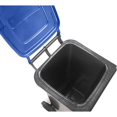 CRAEMER Conteneur à Déchets En Plastique Conforme à La Norme DIN EN 840 - Capacité 80 L - Anthracite, Couvercle Bleu 6 CRAEMER Conteneur à Déchets En Plastique Conforme à La Norme DIN EN 840 - Capacité 80 L - Anthracite, Couvercle Bleu – Image 4