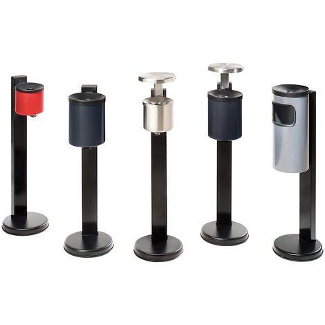 CERTEO Combiné Cendrier-poubelle Sur Pied, Hauteur 820 Mm, Ø 180 / 250 Mm, Rouge - Coloris Poubelle: Rouge 4 CERTEO Combiné Cendrier-poubelle Sur Pied, Hauteur 820 Mm, Ø 180 / 250 Mm, Rouge - Coloris Poubelle: Rouge – Image 2