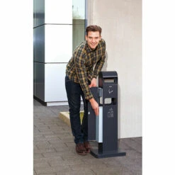 PROBBAX Combiné Cendrier-poubelle - Capacité Poubelle 8 L, Capacité Cendrier 2 L - H X L X P 1000 X 200 X 150 Mm - Coloris Poubelle: Anthracite RAL 7016 9 PROBBAX Combiné Cendrier-poubelle - Capacité Poubelle 8 L, Capacité Cendrier 2 L - H X L X P 1000 X 200 X 150 Mm - Coloris Poubelle: Anthracite RAL 7016 -Poubelle Boutique 52057882 4