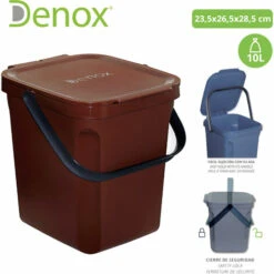 DENOX Poubelle Organique 10 L. - Brown -Poubelle Boutique 52070292 2
