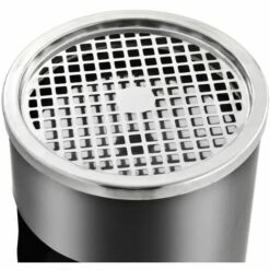 Topdeal Poubelle à Cendrier D'Hôtel 30 L Acier Gris -Poubelle Boutique 52091909 4