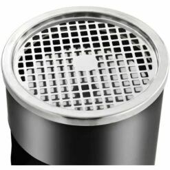 Topdeal Poubelle à Cendrier D'Hôtel 30 L Acier Noir 11 Topdeal Poubelle à Cendrier D'Hôtel 30 L Acier Noir -Poubelle Boutique 52091913 5