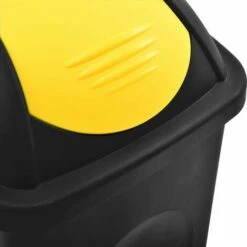 Topdeal Poubelle Avec Couvercle Pivotant 60 L Noir Et Jaune FF147323_FR 11 Topdeal Poubelle Avec Couvercle Pivotant 60 L Noir Et Jaune FF147323_FR -Poubelle Boutique 52094008 5