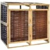 Topdeal Abri De Poubelle Double Pinède Et Osier VDFF29529_FR -Poubelle Boutique 52102388 1