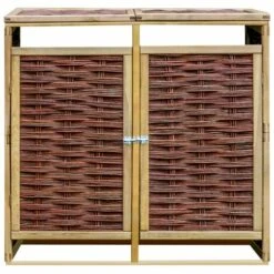 Topdeal Abri De Poubelle Double Pinède Et Osier VDFF29529_FR -Poubelle Boutique 52102388 3