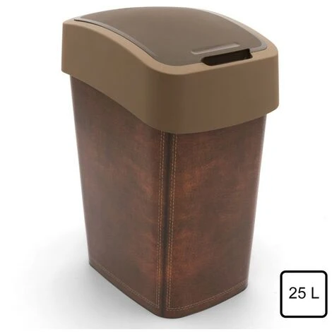 BRICOLINE Curver Flip Bin 25L Poubelle En Cuir 4 BRICOLINE Curver Flip Bin 25L Poubelle En Cuir – Image 2