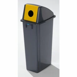 PROBBAX Collecteur De Tri En Plastique - Capacité 80 L - Fente De Dépôt - Coloris Poubelle: Gris|Coloris Du Couvercle: Gris 10 PROBBAX Collecteur De Tri En Plastique - Capacité 80 L - Fente De Dépôt - Coloris Poubelle: Gris|Coloris Du Couvercle: Gris -Poubelle Boutique 52637210 4