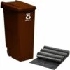 Conteneur Wellhome Recycler 110 Litres, Fermé Avec Couvercle, Idéal Pour Le Recyclage Des Déchets Organiques, Avec Roues + Sacs à Ordures 3x 10 Unités - 0 2 Conteneur Wellhome Recycler 110 Litres, Fermé Avec Couvercle, Idéal Pour Le Recyclage Des Déchets Organiques, Avec Roues + Sacs à Ordures 3x 10 Unités - 0 -Poubelle Boutique 52732272 1