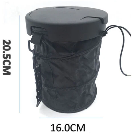 Poubelle De Voiture, Poubelle Pliable Portable, Tissu Étanche Avec Compression Avec Couvercle Poubelle Pour Bureau, Maison Et Voiture,Betterlife 4 Poubelle De Voiture, Poubelle Pliable Portable, Tissu Étanche Avec Compression Avec Couvercle Poubelle Pour Bureau, Maison Et Voiture,Betterlife – Image 2
