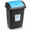 KSX Poubelle 25L Noire Avec Couvercle Bleu 1 KSX Poubelle 25L Noire Avec Couvercle Bleu -Poubelle Boutique 53394241 1