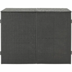 Cache Poubelle Widnau Pour 2 Conteneurs Avec Revêtement Polyrotin 111 X 148 X 80 Cm [en.casa] -Poubelle Boutique 53912511 5