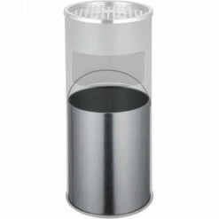 HELLOSHOP26 Cendrier Extérieur Design Avec Poubelle En Acier Inoxydable 30 Litres Gris - Argenté 9 HELLOSHOP26 Cendrier Extérieur Design Avec Poubelle En Acier Inoxydable 30 Litres Gris - Argenté -Poubelle Boutique 53996730 4