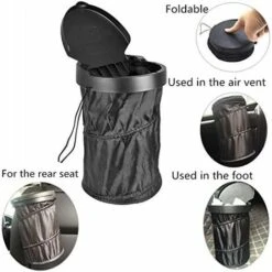 SUPERMARKET Poubelle De Voiture, Poubelle Pliable Portable, Tissu Étanche Avec Compression Avec Couvercle Poubelle Pour Bureau, Maison Et Voiture,Superma 9 SUPERMARKET Poubelle De Voiture, Poubelle Pliable Portable, Tissu Étanche Avec Compression Avec Couvercle Poubelle Pour Bureau, Maison Et Voiture,Superma -Poubelle Boutique 54168717 3