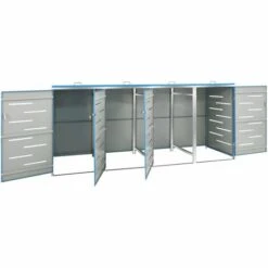 TRUE DEAL Abri Pour Quatre Poubelles 276,5x77,5x115,5 Cm Inox -Poubelle Boutique 54483099 4