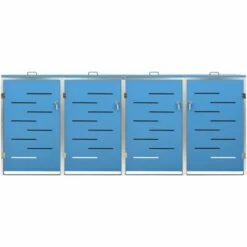 TRUE DEAL Abri Pour Quatre Poubelles 276,5x77,5x115,5 Cm Inox -Poubelle Boutique 54483099 5