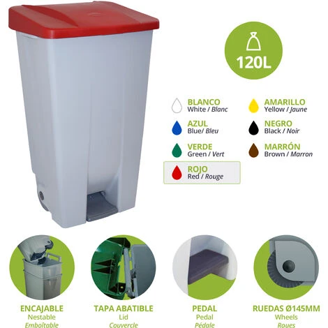 WELLHOME Conteneur De Recyclage + 3 Sacs Poubelle De 10 Unités, Marron, 42 X 57 X 88 Cm - 0 5 WELLHOME Conteneur De Recyclage + 3 Sacs Poubelle De 10 Unités, Marron, 42 X 57 X 88 Cm - 0 – Image 3