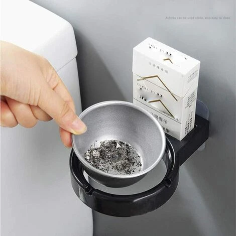 Cendrier Mural D'extérieur,Betterlife Cendrier Mural De Salle De Bain,Cendrier De Bureau,Cendrier En Acier Inoxydable,Cendrier De Salle De Bain, 2Pcs Noir 6 Cendrier Mural D'extérieur,Betterlife Cendrier Mural De Salle De Bain,Cendrier De Bureau,Cendrier En Acier Inoxydable,Cendrier De Salle De Bain, 2Pcs Noir – Image 4