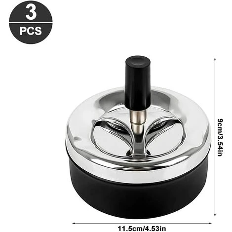 Cendrier Exterieur Sur Pied,Betterlife 3PCS Cendrier De Poche Avec Couvercle Cendrier Cendrier Tournant Cendrier Anti Odeur Avec Couvercle étanche Au Vent Et à La Pluie Pour Intérieur Et Extérieur, Noir 4 Cendrier Exterieur Sur Pied,Betterlife 3PCS Cendrier De Poche Avec Couvercle Cendrier Cendrier Tournant Cendrier Anti Odeur Avec Couvercle étanche Au Vent Et à La Pluie Pour Intérieur Et Extérieur, Noir – Image 2